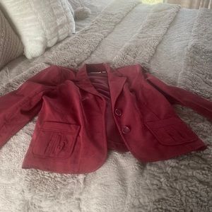 Maroon corduroy blazer